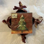Park Designs Christmas Plaid Fabric Holder & 20 Paper Cocktail Napkins. Fixed Price $14.00.