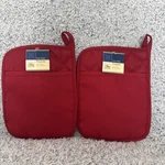 2-X New Home Collection Red Neoprene Pot Holders Mitts. Fixed Price $15.99.