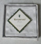 Set Of 6 Waterford Linens Drink Coasters White Embroidered Seahorse 4.75" Square. Fixed Price $39.99.