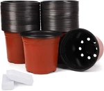 100-PACK 6 Inch Plastic Nursery Pots Come With Pcs Labels, Seedling Flower. Fixed Price $31.99.