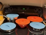 Rachael Ray, Crofton Silicone Suction Pot/bowl Lids Mixed Set 5 Twist Off. Fixed Price $17.62.