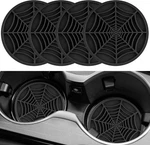 Alpmosn 4PCS Spider Web Car Coasters For Cup Holders, Halloween Funny Black. Fixed Price $11.37.