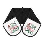 Festive Oven Mitts, Christmas Gift For Cooking Baking Lover, Am Freaking Jolly. Fixed Price $35.00.