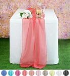 20 Pcs 72" Premium Chiffon Extra Long Wedding Table Top Runners Home Decorations. Fixed Price $85.89.