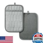 Martha Stewart Honeycomb Quilted Chambray Pot Holder 2-PACK Set 100 Cotton. Fixed Price $29.39.