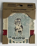 Counter Art Tumbled Tile Trivet Chalkboard Bacon Stoneware. Fixed Price $15.00.