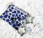 Ellen Degeneres Blue 3 Piece Holiday Cookie Cutter Set. Fixed Price $20.00.