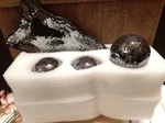 Kmwares 12.4 Mosaic Glass Decorative Tray / Dish 3 Orb Balls Black. Fixed Price $26.55.