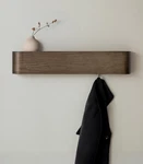Modern Home Organizer - Wall Mounted Coat Rack 5 Hooks Oak Dark. Fixed Price $104.99.