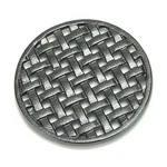 Minuteman Round Lattice Woodstove Tabletop Cast Iron Trivet Black. Fixed Price $38.53.