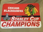 Chicago Blackhawks 2013 Stanley Cup Champions X30 Area Rug Floor Welcome Mat. Fixed Price $14.99.