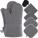 Oven Mitts Pot Holders 6PCS Kitchen Glove High Heat Resistant Extra Long. Fixed Price $34.19.