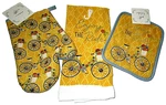 Kitchen Towel, Oven Mitt & Pot Holder Set Enjoy The Ride. Fixed Price $11.69.