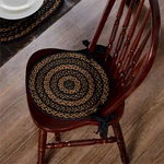Black & Tan 15 Inch Braided Jute Chair Pad, Set Of 4 Vhc Brands. Fixed Price $63.09.