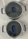 T-fal Quart Black Nonstick Stock Pots Heat Mastery Butterfly Glass Lids Lot Of 2. Fixed Price $40.00.