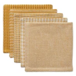 Dii Everyday Kitchen Assorted Dishcloth Set, Honey Gold, 12X12, 5 Pieces. Fixed Price $19.92.