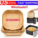 New Air Fryer Disposable Paper Non-stick Baking Oil-proof Liners Square. Fixed Price $6.79.