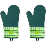 Northlight Set Of Green Plaid Shamrock St. Patrick's Day Oven Mitts 12.5". Fixed Price $25.19.