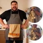 Funny Men's Chef Apron With Surprise Pocket, Novelty Kitchen Prank Gift One Size. Fixed Price $26.89.