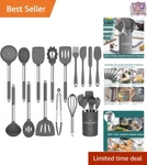 Luxury 15-PIECE Kitchen Utensil Set With Bpa-free Silicone & Sturdy Steel Design. Fixed Price $41.99.