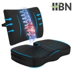 Hbn Seat Cushion & Lumbar Support Pillow Set For Chairs, Memory Foam Gel. Fixed Price $38.53.