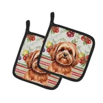 Carolines Treasures WDK8304PTHD Unisex Adult Red Lhasa Apso Vegetables Pot Ho.... Fixed Price $28.06.
