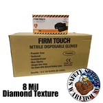 Firm Touch Black Nitrile Disposable Gloves 8 Mil Diamond Grip - 1,000. Fixed Price $169.90.