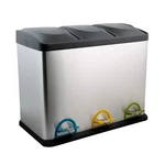 Organize All 3 Compartment Step-on 45 Liter Recycling Trash Can, Stainless.... Fixed Price $134.93.