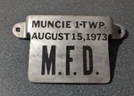 Vintage Metal 1973 Township Mfd Muncie Fire Department Axe Holder Rare. Fixed Price $92.95.