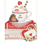 Mary Lake-thompson Valentine Tea Cup Books Heart Card Flour Sack Kitchen Towel. Fixed Price $12.50.