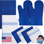 Towels And Dishcloths With Oven Mitts Sets- 100% Cotton Tea For Kitc. Fixed Price $39.64.