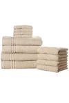 Home Reflections 100% Cotton Solid & Texture 12 Pc Towel Set Oatmeal. Fixed Price $39.99.