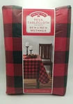 Peva Vinyl Tablecloth Non-woven Back Buffalo Check Design 60 X 102" Rectangle. Fixed Price $12.00.