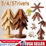 Usa Foldable Wooden Tree Trivet For Dishes/pot/bowl/teapot/hot Holders. Fixed Price $7.99.