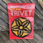 Vintage Minuteman 8 Cast Iron Flower Trivet Stovetop Cooking House Plants Nos. Fixed Price $28.00.