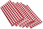 Dii Cotton Oversized 20X20 Napkins Set Of 6 Tango Red Gingham Check. Fixed Price $35.09.