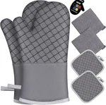 6 Pcs Oven Mitts And Pot Holders, 500 Heat Resistant With Kitchen To. Fixed Price $13.87.