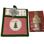 Dii Christmas Pocket Pot Holder & Flour Sack Kitchen Towel Frosty Sachet New. Fixed Price $14.95.