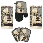 Lobyn Value Packs Kitchen 5 Piece Linen Set 2 Towels Pot Holders Chef. Fixed Price $24.42.