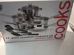 Cooks Jc Penney Stainless Steel 12 Pc Dutch Oven Fry Sauce Pans Lids W/utensils. Fixed Price $87.99.