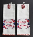 Set 2 Americana Home Sweet Kitchen Towels Red White Blue Linen/cotton New. Fixed Price $19.99.