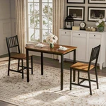 Compact Kitchen Breakfast Bar Dining Table & 2 Highback Chairs Set Of 3 Small. Fixed Price $118.90.