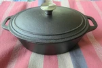 Brand New American Metalcraft CIPO4 Black Quart Cast Iron Casserole Dish. Fixed Price $57.00.