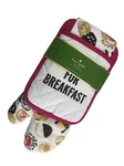 New Kate Spade 3 Piece Oven Mitt Potholder Eat Cake For Breakfast. Fixed Price $40.00.