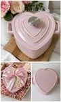 Martha Stewart Heart Shaped Dutch Oven 2 Qt Pink Enamel Cast Iron Pot W/ Lid. Fixed Price $39.00.