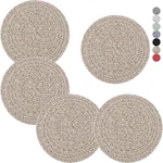 5PCS Trivets For Hot Dishes Pots Pans 8" Heat Resistant Mats Kitchen Brown. Fixed Price $22.99.