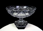 Badash Crystal Poland Oxford Clear Heavy Cut 8 1/2" Pedestal Bowl 1970-. Fixed Price $57.47.