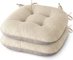 Indoor Dining Chair Cushions Set Of 2 Kitchen Pads With Ties Tufted Sea.... Fixed Price $35.86.