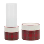 Melrose Winter Plaid Ceramic Candle Holder (set Of 2). Fixed Price $39.99.