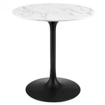 Hawthorne Collections 28" Round Modern Metal Dining Table Black/white. Fixed Price $524.62.